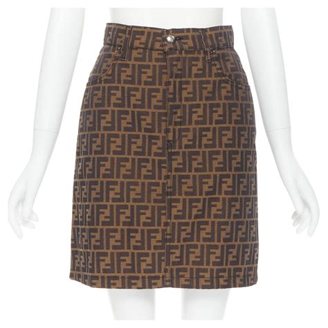 fendi zucca skirt vintage|fendi zucca 197 price.